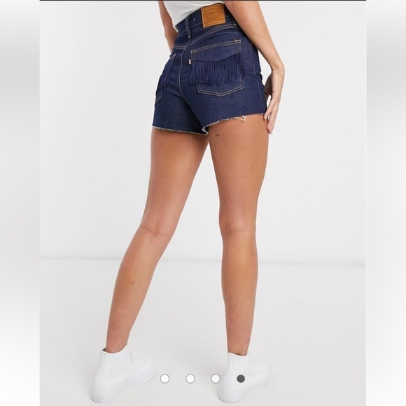 Levi's ribcage no mans land short in indigo dark blue, size 30 - Picture 2 of 14